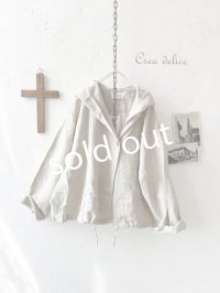 Crea delice／ジャガードフードジャケット・ベージュ