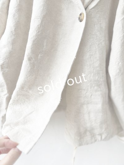 画像4: Crea delice／ジャガードフードジャケット・ベージュ