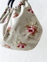 画像4: MARCHE' DE SOEUR／木の持ち手バッグ・グレージュピンクローズ (4)