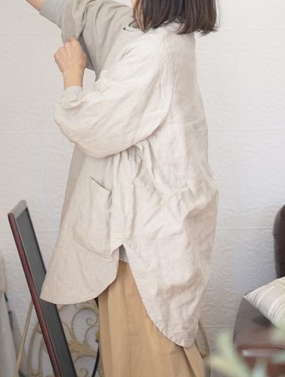 画像12: Branch m'／リネンチュニック・生成り