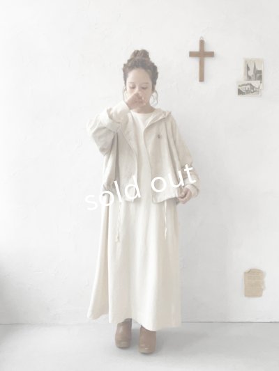 画像12: Crea delice／ジャガードフードジャケット・ベージュ