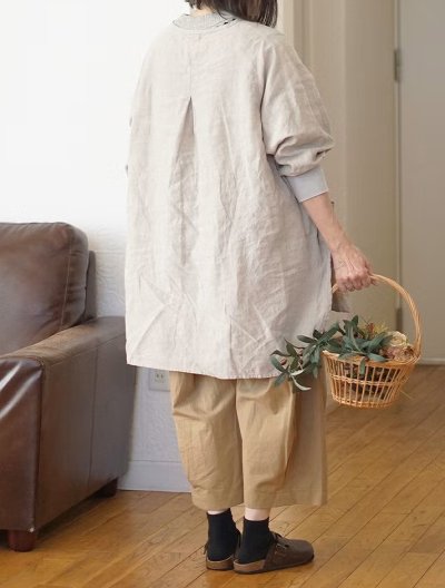 画像13: Branch m'／リネンチュニック・生成り