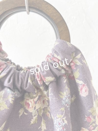 画像2: MARCHE' DE SOEUR／木の持ち手バッグ・アッシュパープルローズ