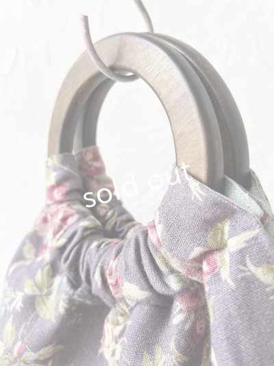 画像5: MARCHE' DE SOEUR／木の持ち手バッグ・アッシュパープルローズ