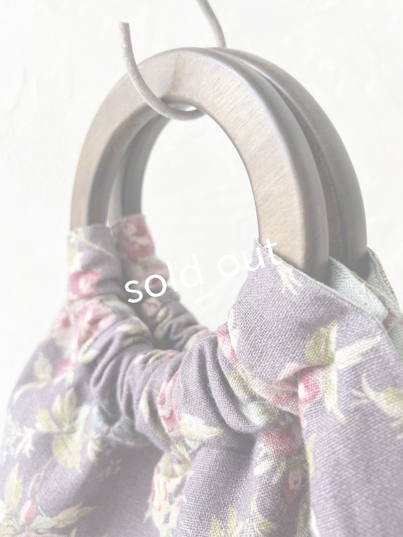 画像5: MARCHE' DE SOEUR／木の持ち手バッグ・アッシュパープルローズ (5)