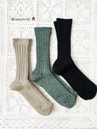 Branch m'／さらっとリネン天竺ソックス