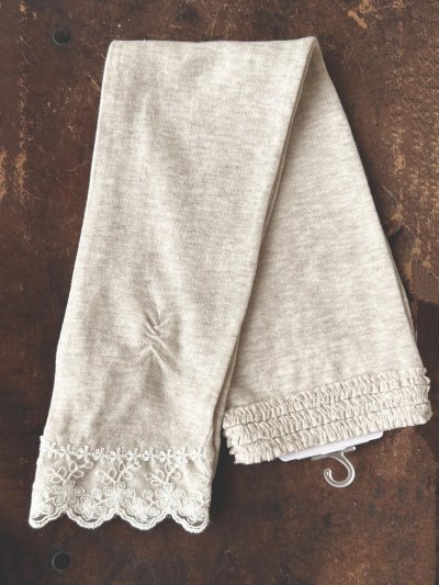 画像3: monami／コットンUVロングアームカバー・３段ギャザー