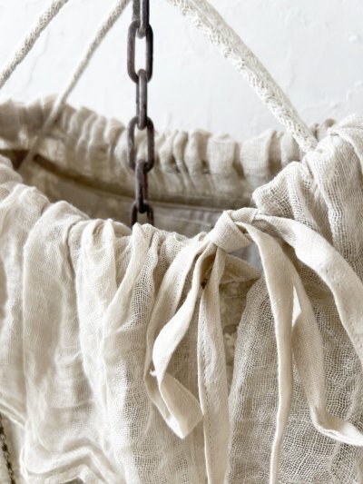 画像4: MARCHE' DE SOEUR／大きなラッフル襟のチュニック・ベージュローズに生成り襟