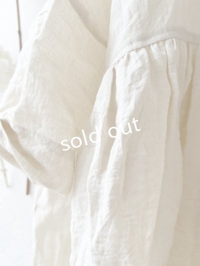 画像5: MARCHE' DE SOEUR／大きなラッフル襟のチュニック・ファナージュミルクに薄グレー襟