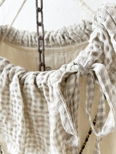 画像4: MARCHE' DE SOEUR／大きなラッフル襟のチュニック・ファナージュミルクにワッフルベージュ襟