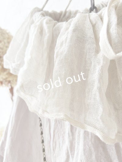 画像5: MARCHE' DE SOEUR／大きなラッフル襟のチュニック・ファナージュピンクに生成り襟