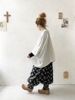 画像13: MARCHE' DE SOEUR／ピエロパンツ・黒ブーケ刺繍 (13)