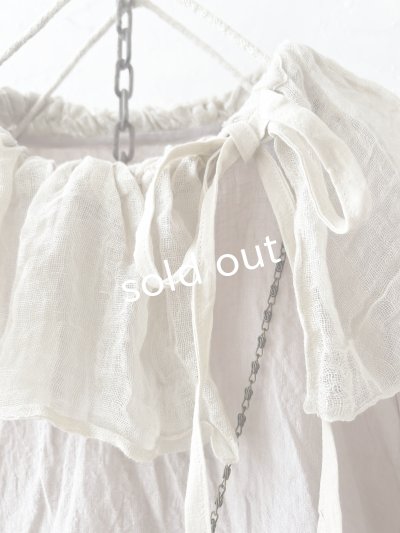 画像3: MARCHE' DE SOEUR／大きなラッフル襟のチュニック・ファナージュピンクに生成り襟