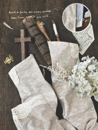 monami／コットンUVロングアームカバー・ボタン