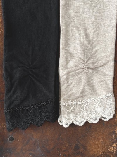 画像2: monami／コットンUVセミロングアームカバー・ダブルレース