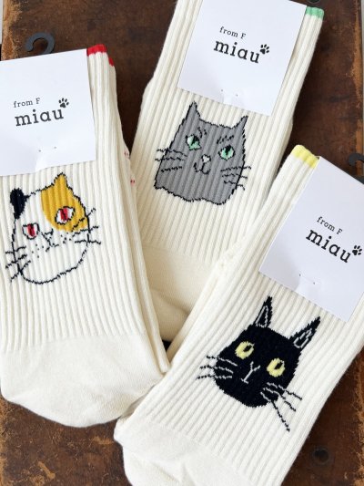 画像2: from F miau／ねこのかおソックス