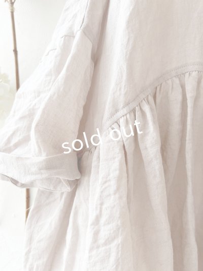 画像6: MARCHE' DE SOEUR／大きなラッフル襟のチュニック・ファナージュピンクに生成り襟