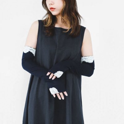 画像8: monami／コットンUVロングアームカバー・ボタン