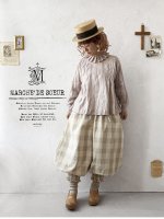 画像1: MARCHE' DE SOEUR／ピエロパンツ・ベージュブロックチェック (1)