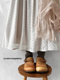 le ciel a tempsdoux／刺繍レース2wayスカート・オフ