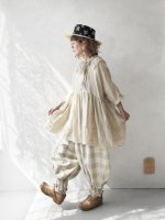 画像15: MARCHE' DE SOEUR／大きなラッフル襟のチュニック・ファナージュミルクにワッフルベージュ襟 (15)