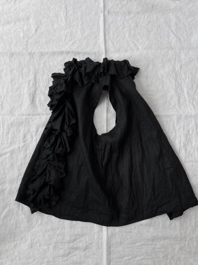 画像8: Reliure／FRILL VEST・Black linen