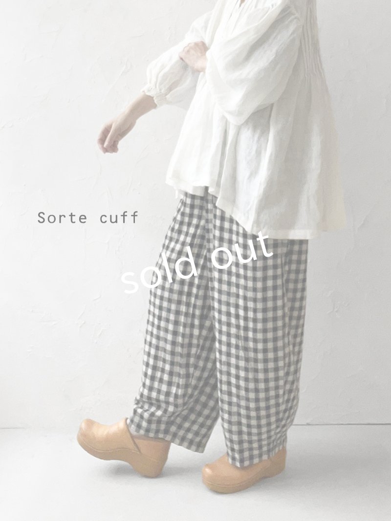 画像1: sorte cuff/バルーンパンツ・ブロックチェック (1)