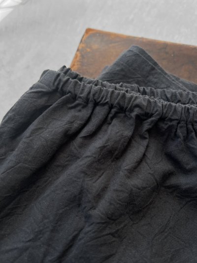 画像2: seasew.／527 ワッシャーコットンワイドペチパンツ・チャコール