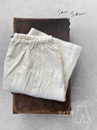 seasew.／527 ワッシャーコットンワイドペチパンツ・キナリ
