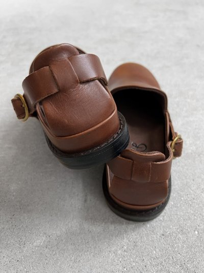 画像9: Diu／本革カメリアサンダル・ダークブラウン