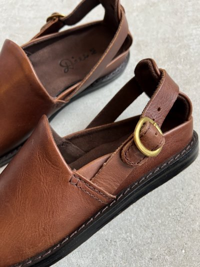 画像8: Diu／本革カメリアサンダル・ダークブラウン