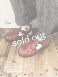 Diu／本革パルミエサンダル・レッド