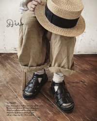 Diu／本革パルミエサンダル・ブラック