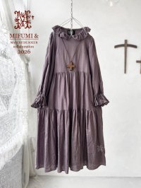 【4/24(金)21時から販売】MIFUMIコラボ／anneのワンピース・くすみグレープ＆bag