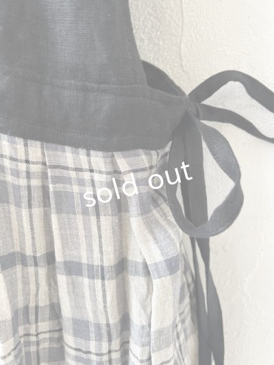 画像3: MARCHE' DE SOEUR／エプロンワンピース・黒×チェック