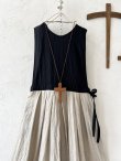 画像2: MARCHE' DE SOEUR／エプロンワンピース・黒×生成り (2)