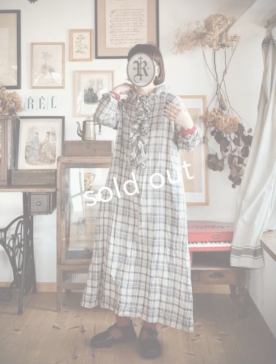 画像12: MARCHE' DE SOEUR／フローフリルワンピース・チェック