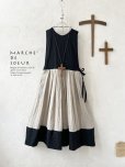 画像1: MARCHE' DE SOEUR／エプロンワンピース・黒×生成り (1)