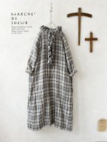 画像1: MARCHE' DE SOEUR／フローフリルワンピース・チェック (1)
