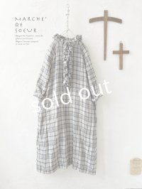 MARCHE' DE SOEUR／フローフリルワンピース・チェック