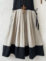 画像3: MARCHE' DE SOEUR／エプロンワンピース・黒×生成り (3)