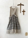 画像7: MARCHE' DE SOEUR／エプロンワンピース・生成り×チェック (7)