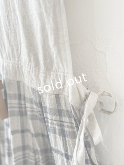 画像4: MARCHE' DE SOEUR／エプロンワンピース・生成り×チェック