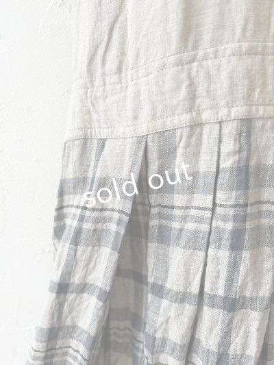 画像5: MARCHE' DE SOEUR／エプロンワンピース・生成り×チェック