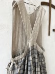 画像8: MARCHE' DE SOEUR／エプロンワンピース・生成り×チェック (8)