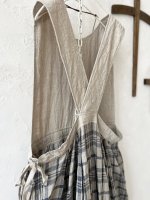 画像8: MARCHE' DE SOEUR／エプロンワンピース・生成り×チェック (8)