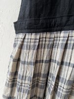 画像4: MARCHE' DE SOEUR／エプロンワンピース・黒×チェック (4)