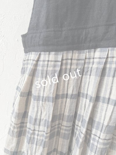 画像4: MARCHE' DE SOEUR／エプロンワンピース・黒×チェック