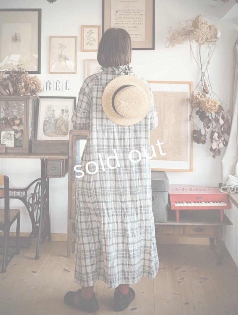 画像14: MARCHE' DE SOEUR／フローフリルワンピース・チェック (14)