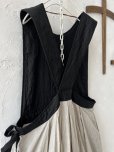 画像8: MARCHE' DE SOEUR／エプロンワンピース・黒×生成り (8)